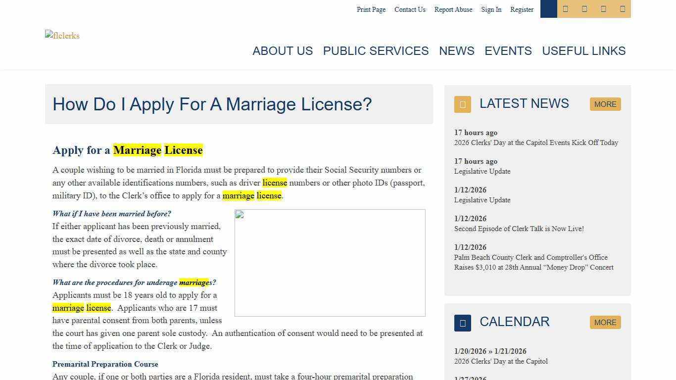 How Do I Apply For A Marriage License? - Florida Court Clerks & Comptrollers
